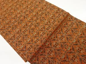 花唐草に草葉模様織出し名古屋帯